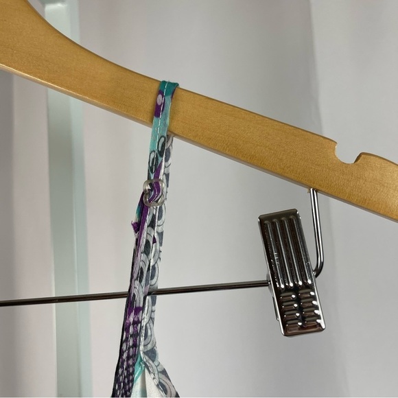 Dy Design Small Boho Ruffle Abstract Circle Flowy Summer Midi Dress Cottagecore - Picture 5 of 9